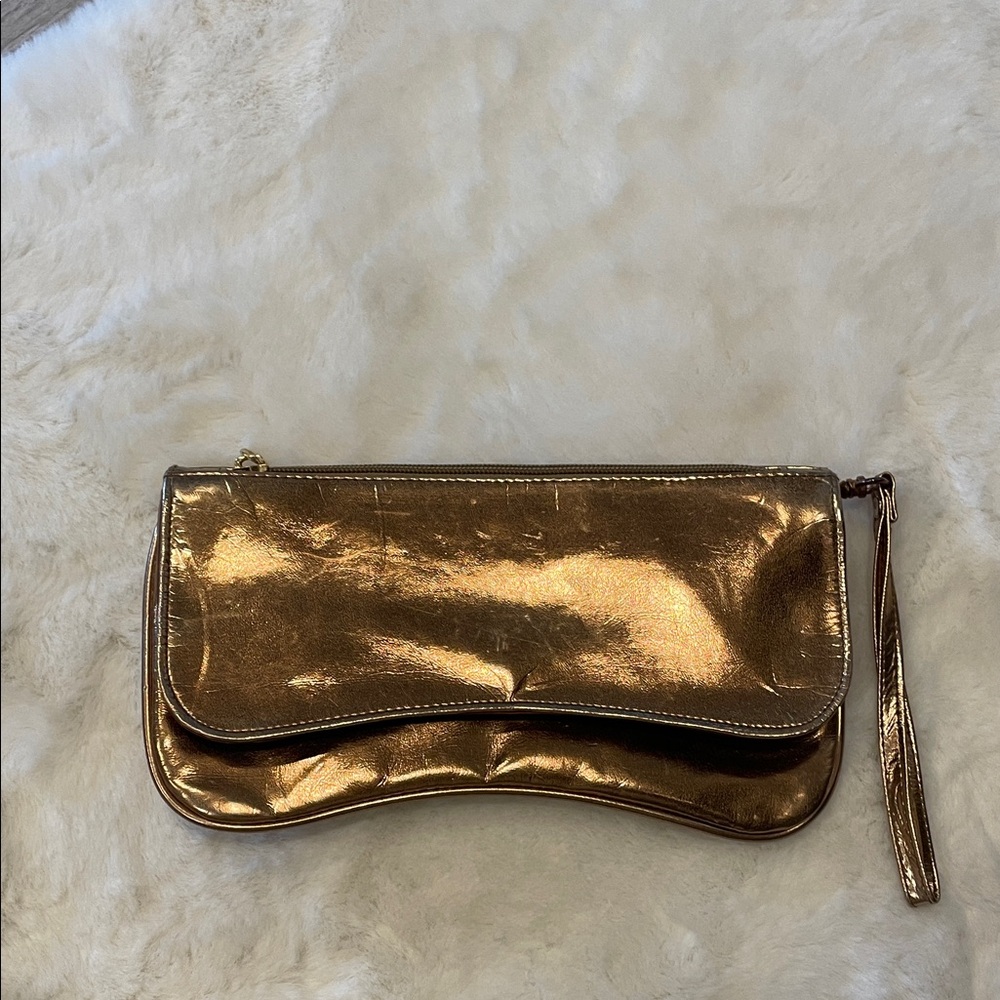 Metallic Copper Clutch Bag